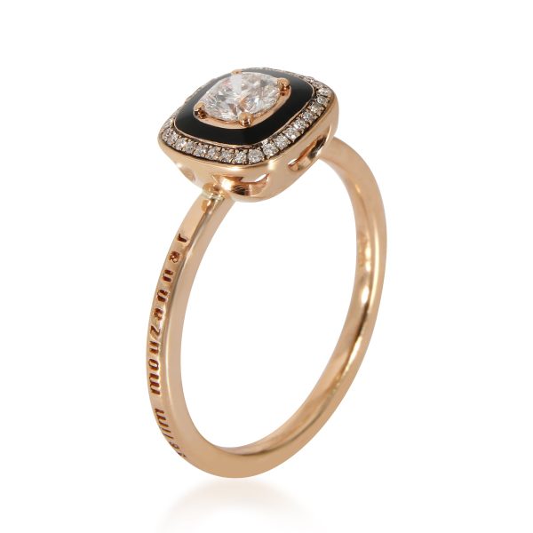 133481 av Selim Mouzannar Mina Diamond Black Enamel Ring 14 CTW