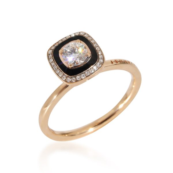 133481 bv Selim Mouzannar Mina Diamond Black Enamel Ring 14 CTW