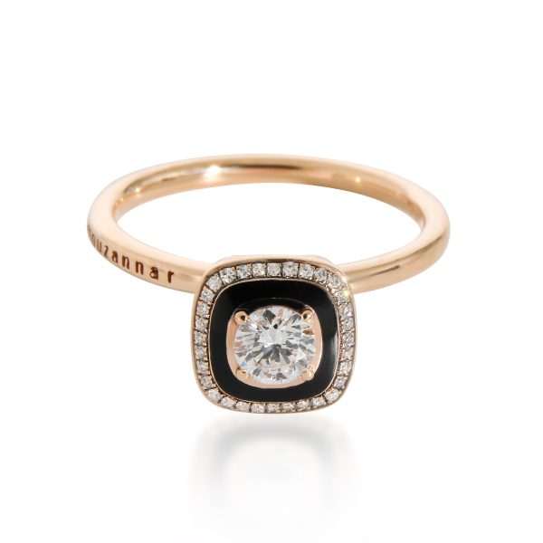 Selim Mouzannar Mina Diamond Black Enamel Ring Selim Mouzannar Mina Diamond Black Enamel Ring 14 CTW