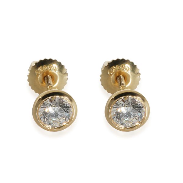 Tiffany Co Diamonds by the Yard Stud Earring in 18K Yellow Gold H VVS1 071CTW Tiffany Co Diamonds by the Yard Stud Earring in 18K Yellow Gold H VVS1 071CTW