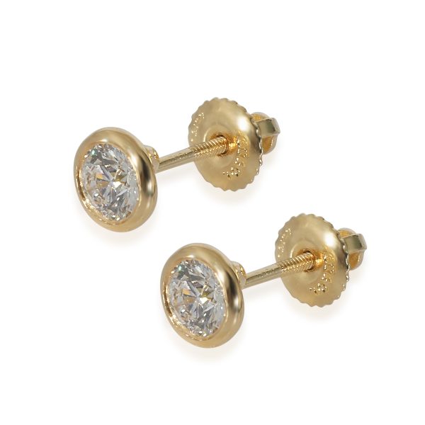 133709 sv Tiffany Co Diamonds by the Yard Stud Earring in 18K Yellow Gold H VVS1 071CTW