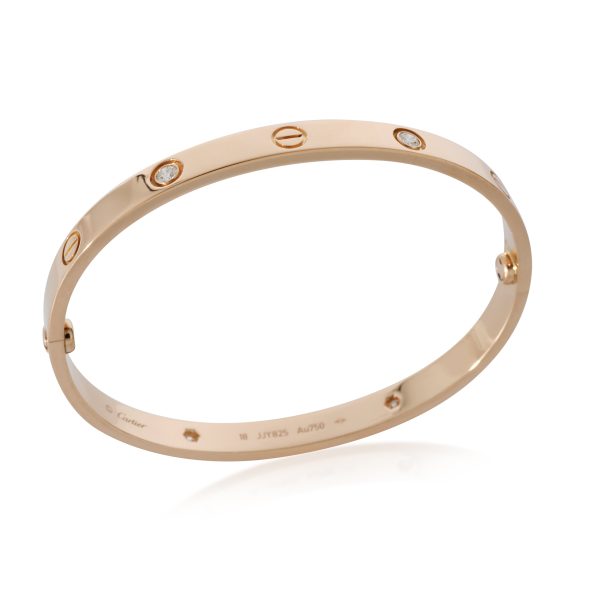 133776 bv d0b65cf3 58c3 4a92 970d a7c069d8423b Cartier Love Bracelet 4 Diamonds Rose Gold