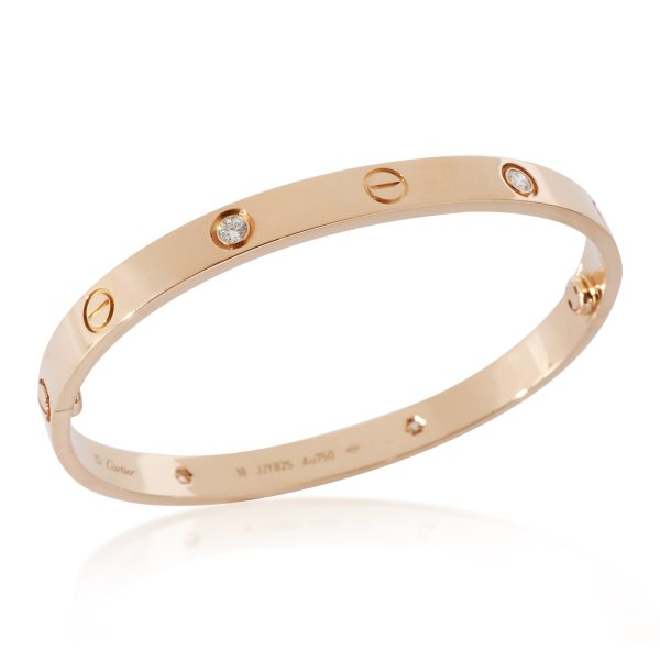 4 Diamonds Rose Gold Cartier Love Bracelet 4 Diamonds Rose Gold