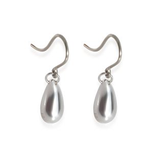 Tiffany Co Elsa Peretti Teardrop Earrings in Sterling Silver Saint Laurent Paris Jour Souple Large 2way Black