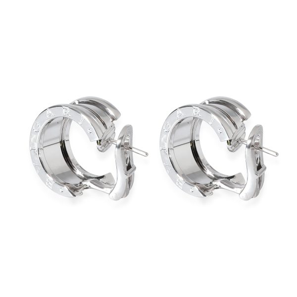 134249 bv BVLGARI Bzero1 Hoop Earrings in 18K White Gold