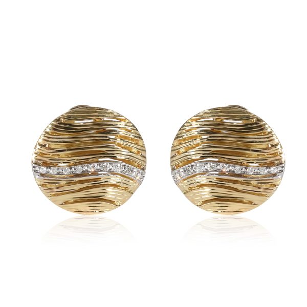 Roberto Coin Elefantino Diamond Earrings in 18K Yellow Gold 01 CTW Roberto Coin Elefantino Diamond Earrings in 18K Yellow Gold 01 CTW