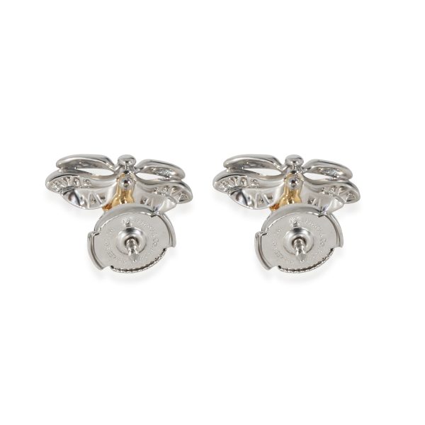 134263 bv Tiffany Co Paper Flowers Diamonds Spessartine Firefly Earrings in Platinum