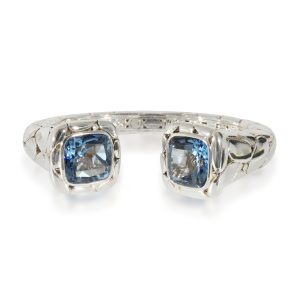 John Hardy Coated Topaz Batu Kali Hinged Cuff in Sterling Silver Chanel Classic Small Pouch Black