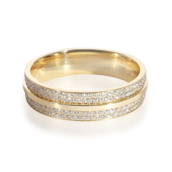 134488 sv Tiffany Co T Wide Pave Diamond Ring in 18k Yellow Gold 073 CTW