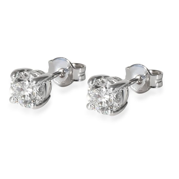 134518 sv b2780d0e 1f8b 4c56 b2b8 1a9dce18d2bb Diamond 4 Prong Stud Earring in 18K White Gold D VVS1 138 CTW