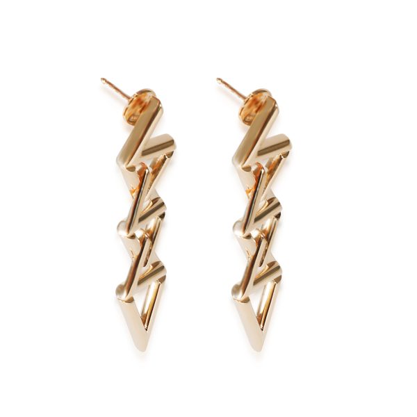 134527 av Louis Vuitton LV Volt Curb Chain Earrings in 18k Yellow Gold