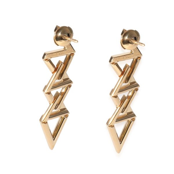 134527 bv Louis Vuitton LV Volt Curb Chain Earrings in 18k Yellow Gold