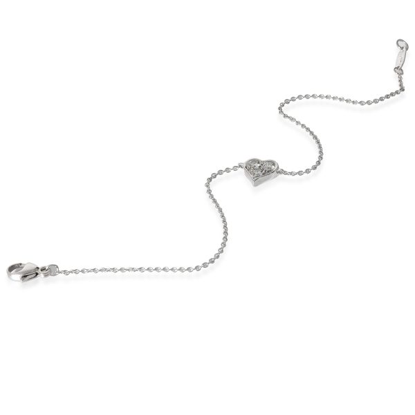 134759 pv Tiffany Co 3 Stone Diamond Heart Bracelet in Platinum 018 CTW