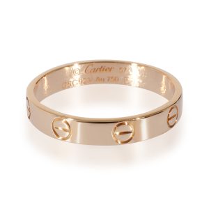 Cartier Love Wedding Band in 18K Rose Gold Chanel Coco Mark Chain Tote Bag Black