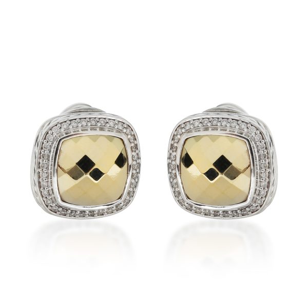 David Yurman Albion Diamond Earrings in 18K Yellow GoldSterling Silver 05 CTW David Yurman Albion Diamond Earrings in 18K Yellow GoldSterling Silver 05 CTW