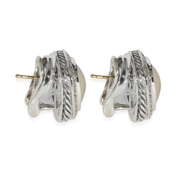 135101 sv 839184ba 7825 4f34 b4c2 d011c450da63 David Yurman Albion Diamond Earrings in 18K Yellow GoldSterling Silver 05 CTW