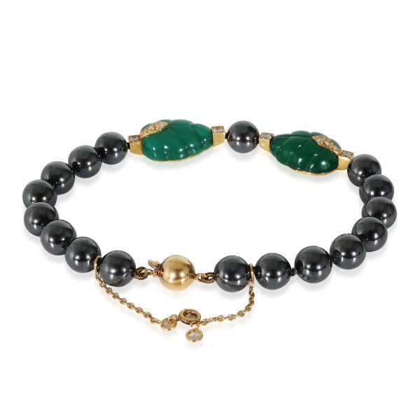 135123 bv 1d630cce cdf9 4097 9753 49deb92530b9 Cartier Patiala Hematite Beads Diamond Bracelet in 18K Yellow Gold 015 CTW