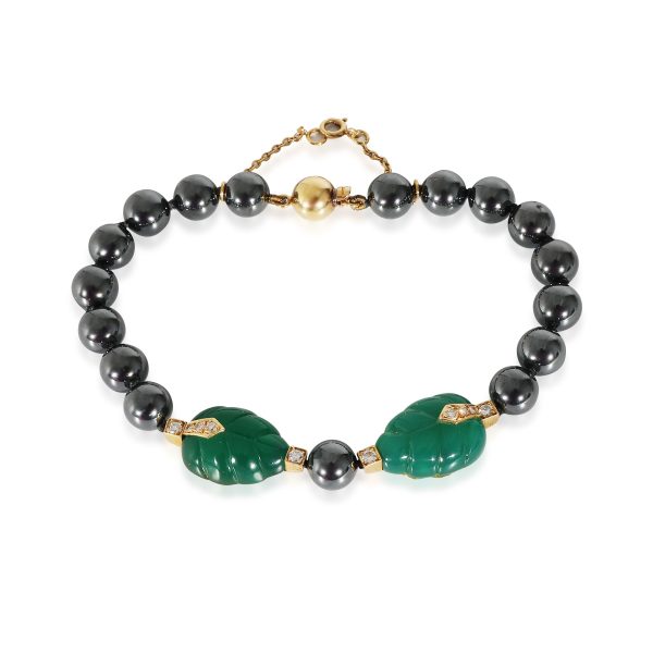 Cartier Patiala Hematite Beads Diamond Bracelet in 18K Yellow Gold 015 CTW Cartier Patiala Hematite Beads Diamond Bracelet in 18K Yellow Gold 015 CTW