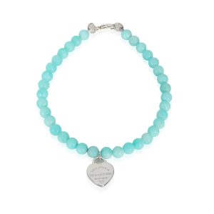 Tiffany Co Return to Tiffany Amazonite Bracelet in Sterling Silver Louis Vuitton Petite Sac Plat Empreinte Shoulder Bag Black