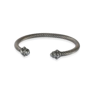 David Yurman Renaissance 5mm Bracelet in Blackened Sterling Silver Gucci Icon Ring Size 15 K18WG 750 White Gold 33g Classic Ring