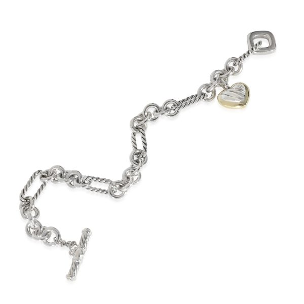 135185 pv 2a124314 3c84 43de 8942 3365d2004425 David Yurman Cable Heart Figaro Bracelet in Sterling Silver