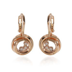 Chopard Happy Diamond Drop Earrings in 18K Rose Gold 03 CTW Louis Vuitton Cannes Handbag Monogram Brown