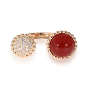 Van Cleef Arpels Perlee Between The Finger Ring With Carnelian Diamonds 035 Yves Saint Laurent Muse Business Bag Gray