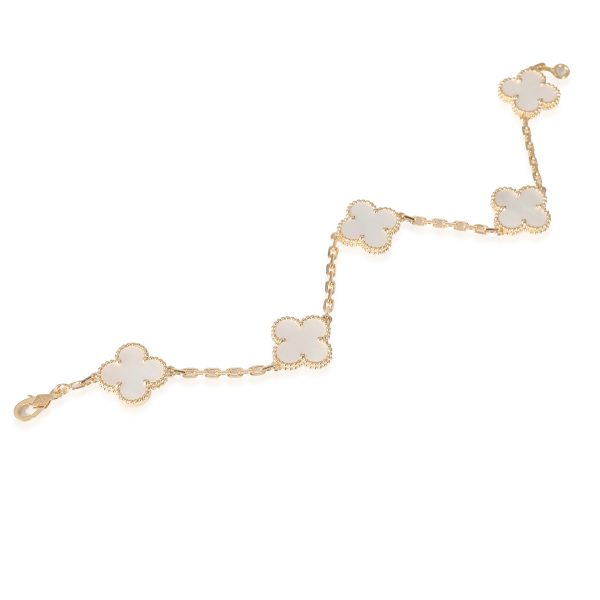 135280 pv Van Cleef Arpels Vintage Alhambra Mother Of Pearl Bracelet in 18k Yellow Gold