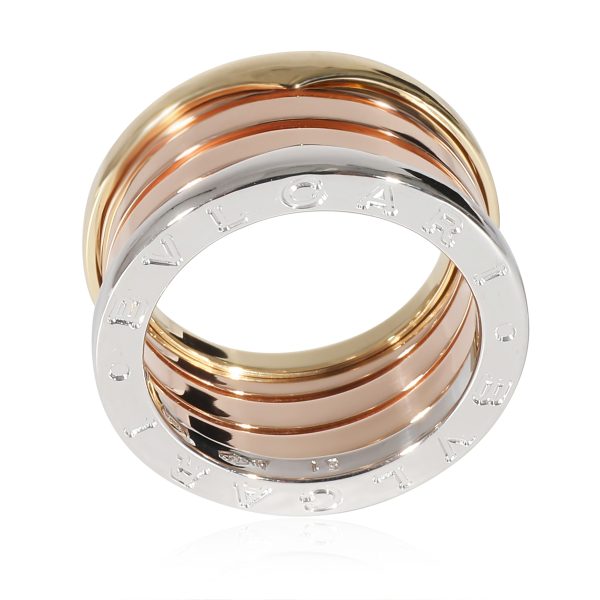 135329 av BVLGARI Bzero1 Four Band Ring in 18k 3 Tone Gold