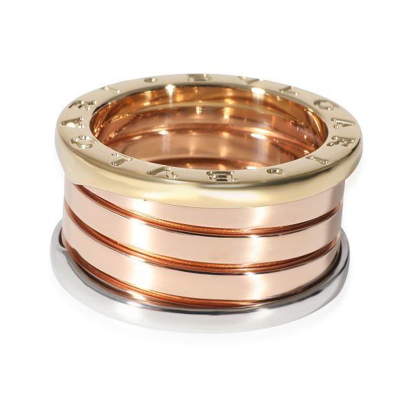 135329 sv BVLGARI Bzero1 Four Band Ring in 18k 3 Tone Gold