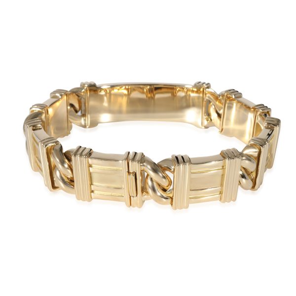 135330 bv Tiffany Co Vintage Atlas Curb Linked Sections Bracelet in 18K Yellow Gold