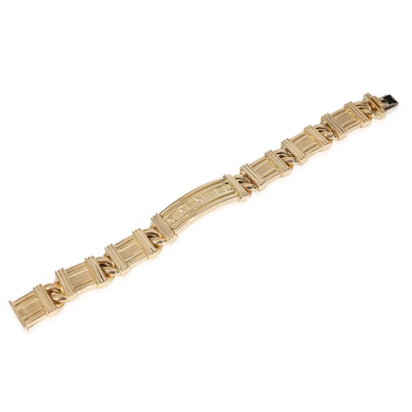 135330 pv Tiffany Co Vintage Atlas Curb Linked Sections Bracelet in 18K Yellow Gold