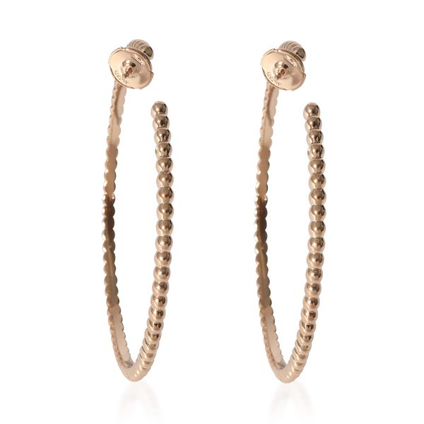 135347 bv Van Cleef Arpels Large Perlee Hoop Earrings in 18k Rose Gold