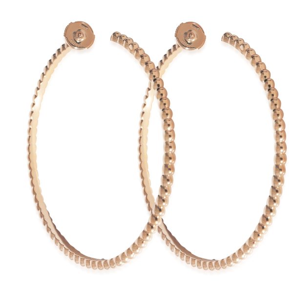 135347 pv Van Cleef Arpels Large Perlee Hoop Earrings in 18k Rose Gold