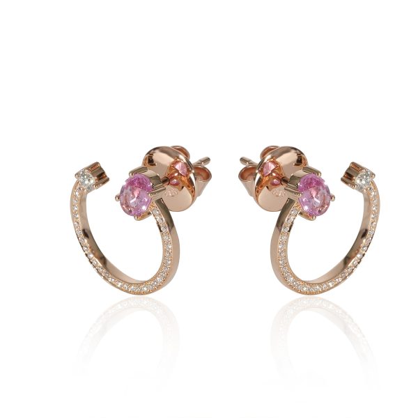 135453 sv 7fed4d24 bd9f 4d8c b7cd 4ad5657a4011 HUEB Spectrum Pink Sapphire Diamond Earrings in 18k Rose Gold 039 CTW