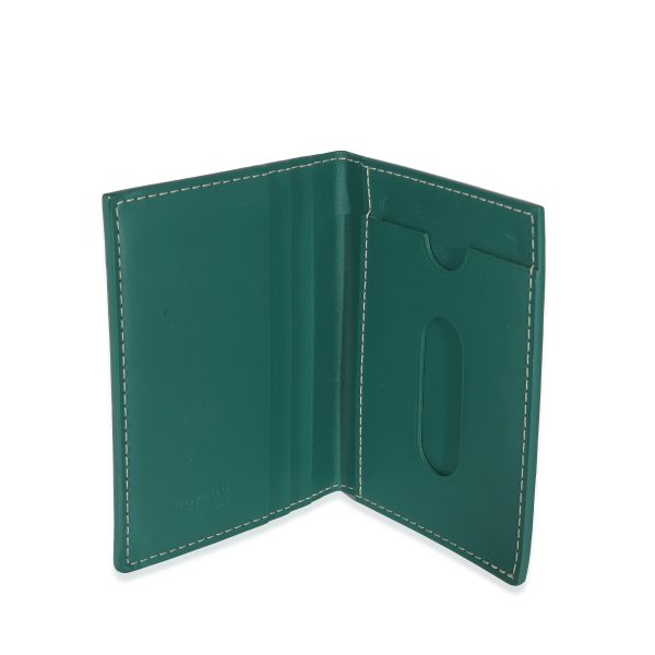 135466 bv Goyard Green Goyardine Canvas Saint Marc Card Wallet