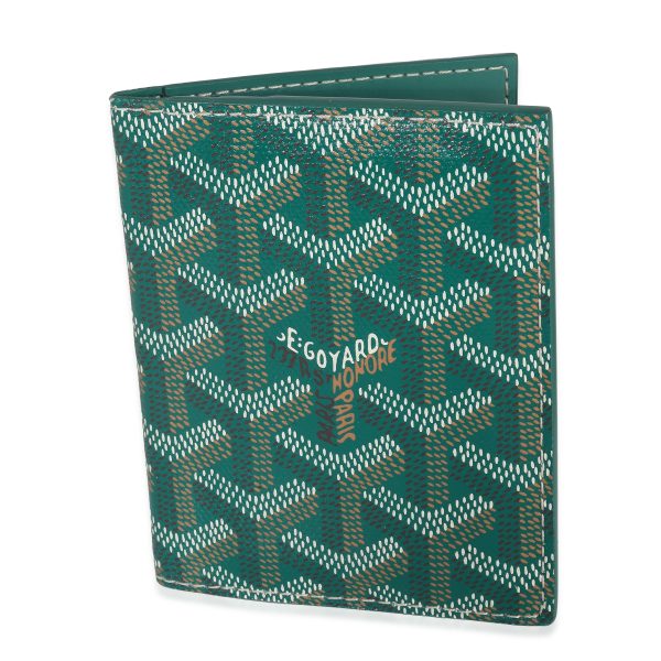 Goyard Green Goyardine Canvas Saint Marc Card Wallet Goyard Green Goyardine Canvas Saint Marc Card Wallet