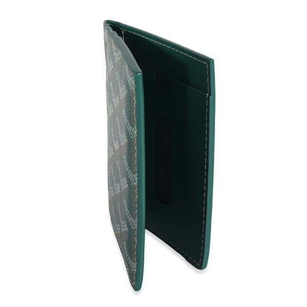 135466 sv Goyard Green Goyardine Canvas Saint Marc Card Wallet