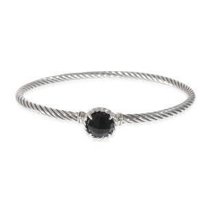 David Yurman Chatelaine Onyx Bracelet in Sterling Silver Black Louis Vuitton Parioli PM Damier Handbag Ebene