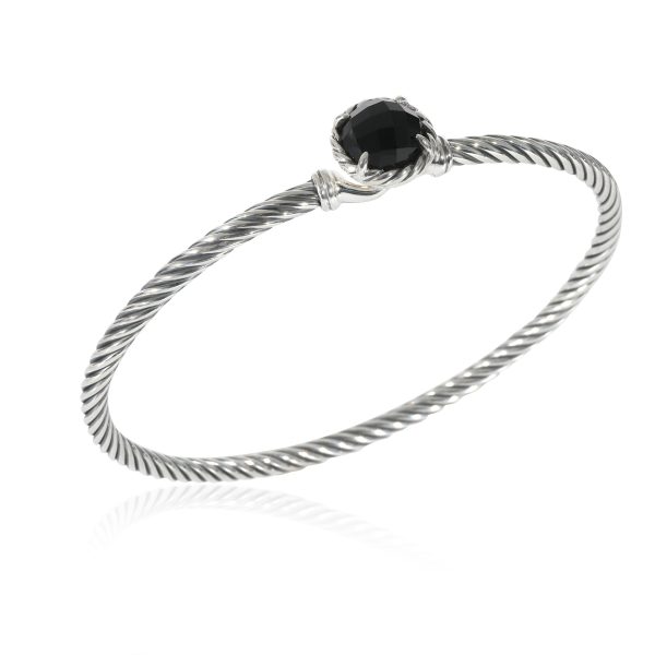 135532 pv David Yurman Chatelaine Onyx Bracelet in Sterling Silver Black