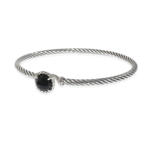 135532 sv David Yurman Chatelaine Onyx Bracelet in Sterling Silver Black