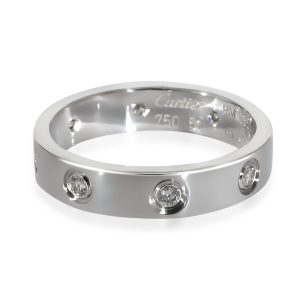 Cartier Love Diamond Wedding Band in 18KT White Gold 019 CTW Louis Vuitton Marine Rouge Monogram Empreinte Leather Félicie Pochette