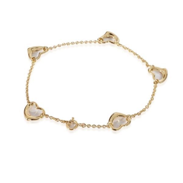 135767 bv 3dc2f7e3 2e39 419d 8933 90ed582664d1 Tiffany Co Elsa Peretti Open Heart 5 Station Bracelet in 18K Yellow Gold