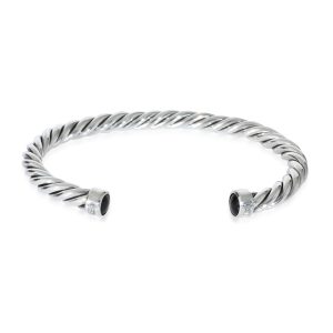 David Yurman Cable Cuff Bracelet With Onyx Ends in Sterling Silver Louis Vuitton Monogram Implant Artsy MM Shoulder Bag