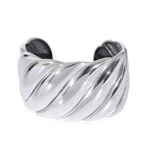 David Yurman Wide Sculpted Cable Cuff Bracelet in Sterling Silver Givenchy Bag Black