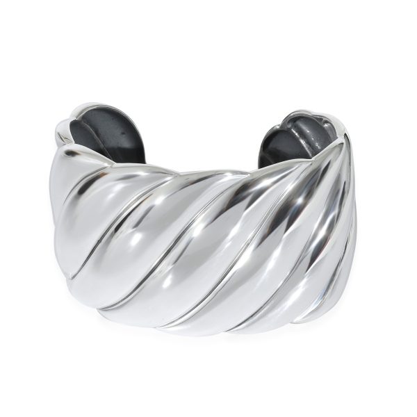 David Yurman Wide Sculpted Cable Cuff Bracelet in Sterling Silver David Yurman Wide Sculpted Cable Cuff Bracelet in Sterling Silver