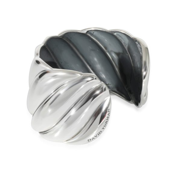 135781 sv David Yurman Wide Sculpted Cable Cuff Bracelet in Sterling Silver