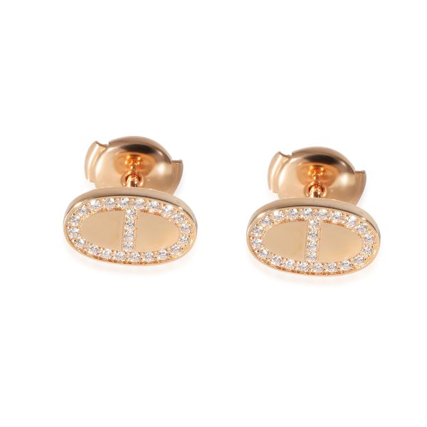 Hermès Chaine dancre Earrings in 18k Rose Gold 018 CTW Hermès Chaine dancre Earrings in 18k Rose Gold 018 CTW