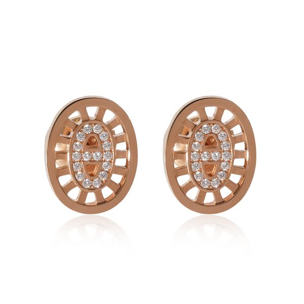 Hermès Chaine dancre Earrings in 18k Rose Gold 013 CTW Hermès Chaine dancre Earrings in 18k Rose Gold 013 CTW