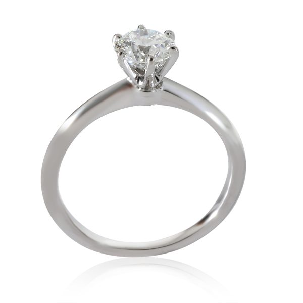 135819 av Tiffany Co Solitaire Diamond Engagement Ring in Platinum G VVS2 09 CTW